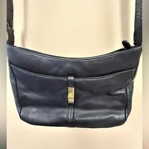 Etienne Aigner Elegant Black Leather Shoulder Bag